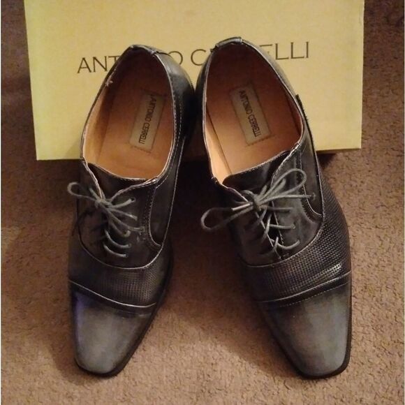 Antonio Cerrelli 6528 Grey Oxfords - Picture 1 of 7